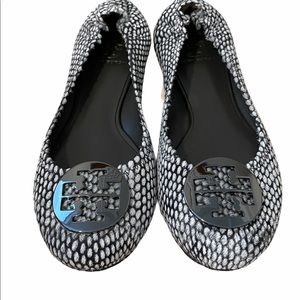 Tory Burch Reva Haircalf Snake Print Elastic 10.5